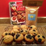 blueberry muffins and Golden Valley Flax