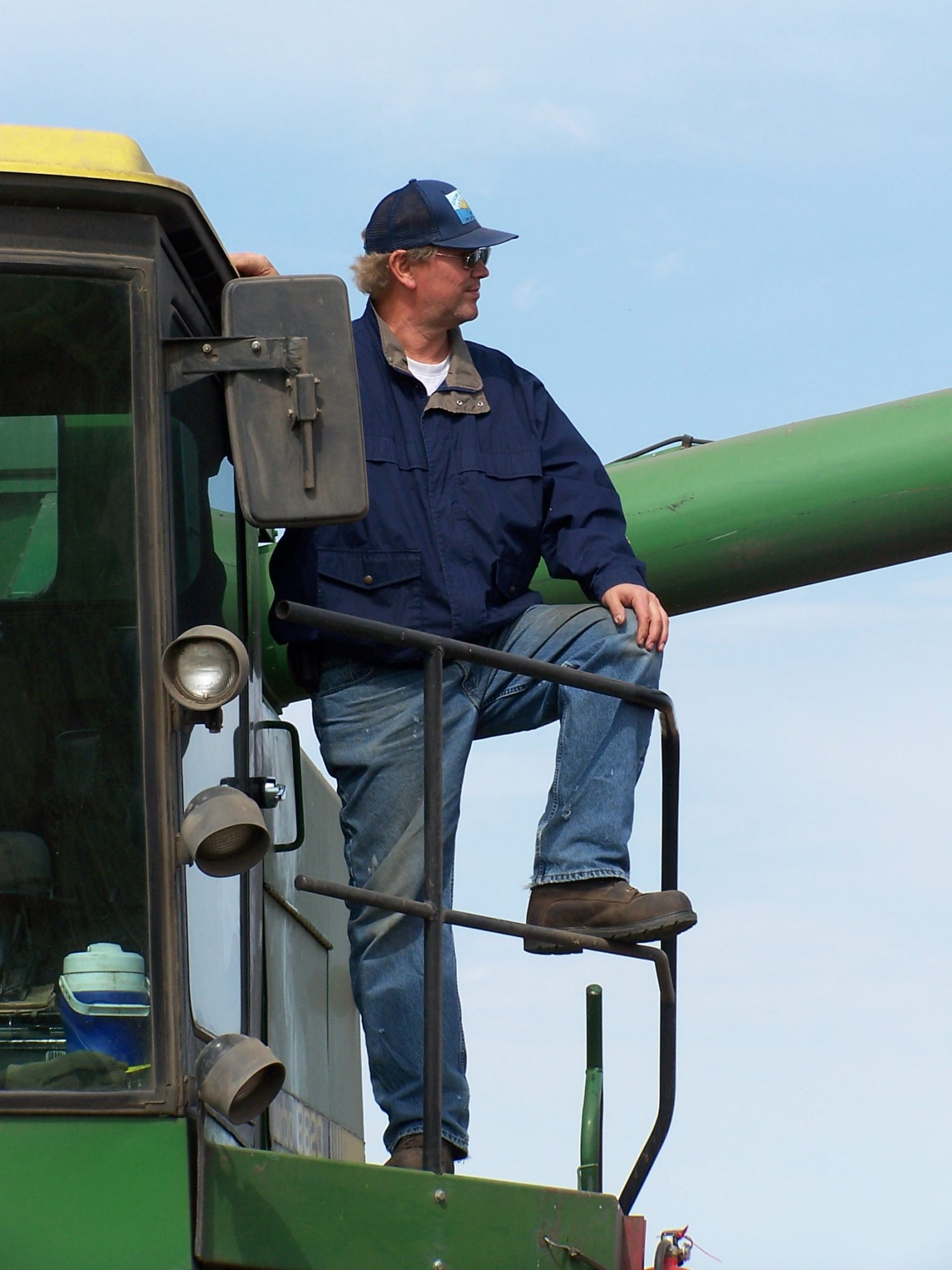 Mark Hylden on John Deere combine