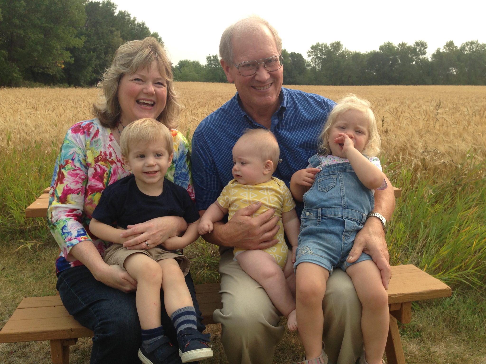 Esther and Mark Hyden with grandchildren