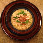 Chicken noodle soup with toasted flax