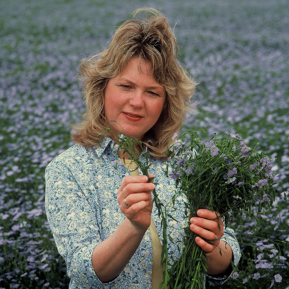 Esther Hylden in Field of Flax