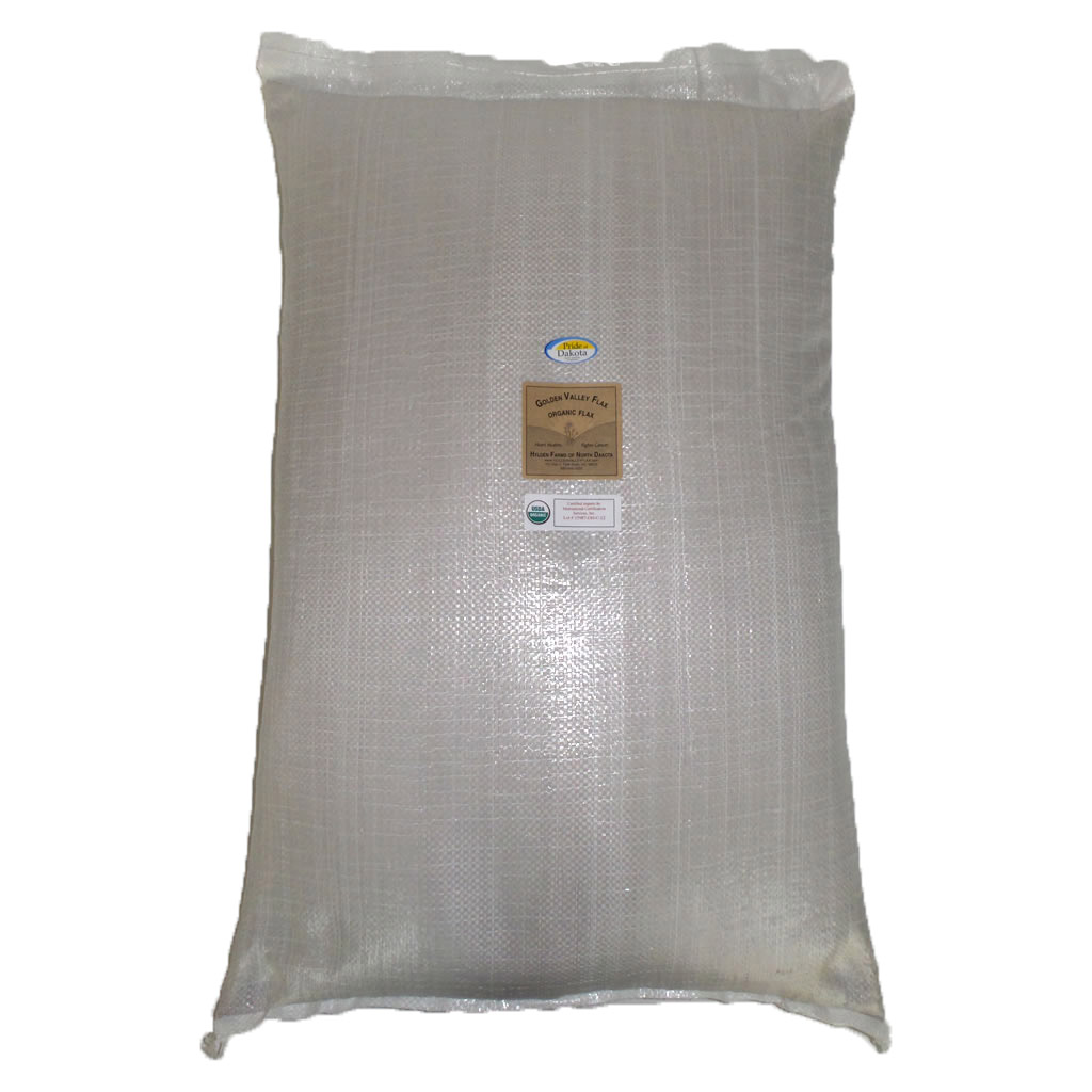 OrganicFlaxBushelBag Golden Valley Flax