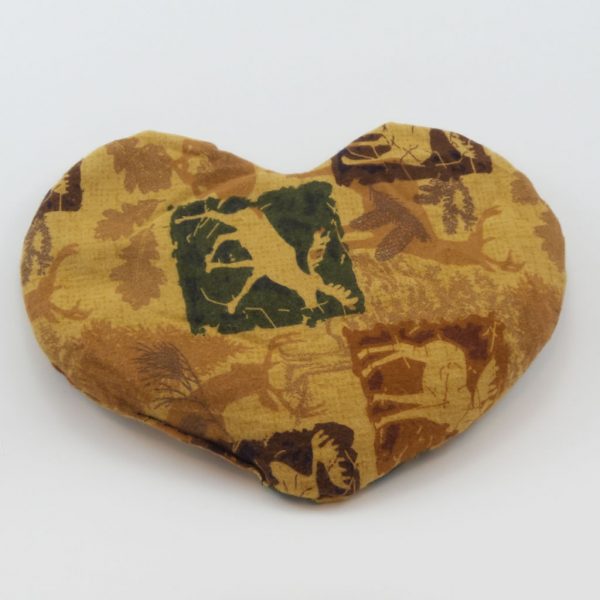 flax pax therapeutic brown heart pillow